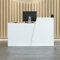 WYCXZJM Moderner Empfangstheke,Empfangstresen Kosmetikstudio,Rezeptionstheke Holz mit Ablage Für Büro,Hotel,Salon & Geschäft Weiß Links 160x42x100cm