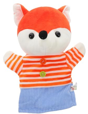 Vaguelly Plüsch-Fuchs-handpuppe Cartoon Plüschtier Fuchs Spielzeug Für Junge Mädchen Storytelling Marionette Interaktives Eltern-Junge Mädchen-Spielzeug Kuscheliges Tier Rollenspielspielzeu