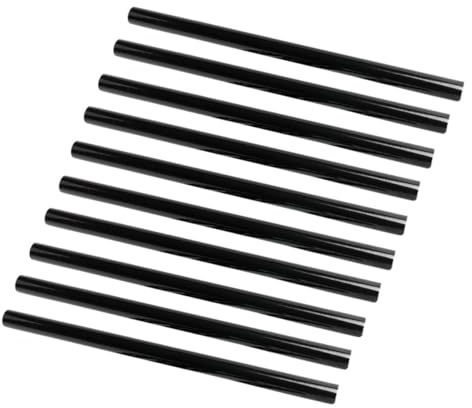 Beatifufu 10pcs Black Hot Glue Sticks High Adhesion Hot Melt Craft Glue Rods for DIY Repair Decorating and Mounting