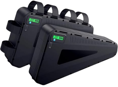 Batteria triangolare agli ioni di litio per biciclette elettriche 48 V/52 V 20 Ah. Include caricabatterie. Adatta per motori di biciclette elettriche da 350-2000 W. (48V 20Ah)