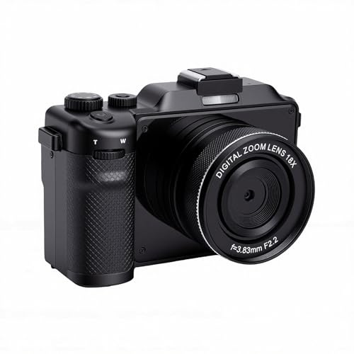 Tosuny Fotocamera Digitale, 8K 100MP 18X Zoom Digitale Schermo HD da 3 Pollici WiFi Anti-Vibrazione con Piccola Scheda di Memoria Flash Incorporata, per Videochiamate Fotografiche (64GB)