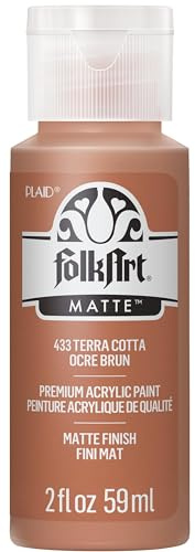 FolkArt Acrylic Paint in Assorted Colors (2 Ounce), 433 Terra Cotta