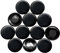 Large Black Planning Office Magnets for Fridge, Whiteboard, Noticeboard, Filing Cabinet - 40mm dia x 8mm high - Pack of 12