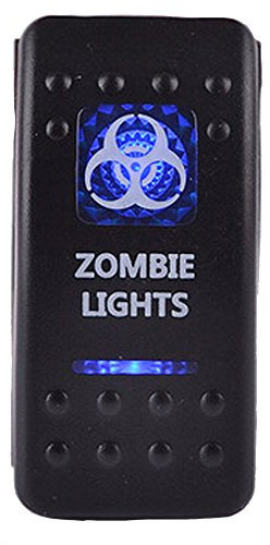 E Support™ coche auto de 12V 20A 24V 10A LED azul interruptor de palanca basculante luz 5 Pines Zombie Light