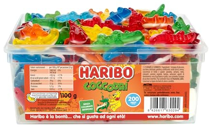 Haribo Coccodri, Caramelle Gommose, Gusto Frutta, Ideali Per Feste E Dolci Momenti Di Relax - Circa 200 Pezzi [1100gr]