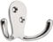 Decohooks Two Prong Robe Hook - Wide Design - Polished Chrome - Door and Wall Mountable - Single - Fixings Included