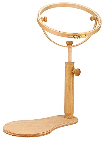 Stickerei Ständer Hoop Einstellbare Holz Stickrahmen Kreis Holzrahmen Kreuzstich Rack Stand Sewing Tools(21mm)