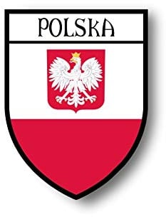 Akachafactory Aufkleber Sticker autoaufkleber Wappen Schild Flagge flaggen Fahne Polen r2