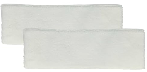 vhbw 2x Wischbezug kompatibel mit Kärcher SC 1.030 B, SC 1.020, SC 1.010, SC 1052 Dampfreiniger, Dampfmop - Mikrofaser Weiß