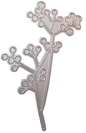 P12cheng Metall-Stanzformen, Blumen-Zweig, Stanzschablone, DIY, Scrapbooking, Basteln, Prägung, Hochzeit, Einladung, Grußkarte, Dekoration, Silber