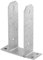 ADGO Base Post Vite per Base Palo Ancoraggio TT Staffa da 90 mm, Manica di Supporto, per Calcestruzzo, Recinzioni, Gazebo, Garage, Capannoni, Lamiera di Metallo Anticorrosione Galvanizzata Argento