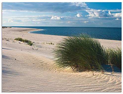 ARTland Wanddeko Wandbild Alu Verbundplatte für Innen & Outdoor Bild Strand Meer Düne Küste Gräser Nordsee Maritim T5TV