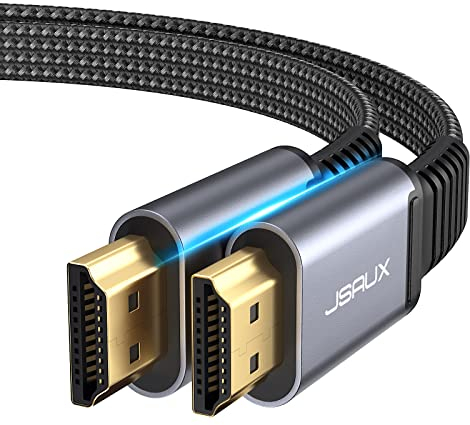 JSAUX 4K HDMI Cable 3M, Plano Cable HDMI 2.0 de Ultra Alta Velocidad 18Gbps Soporte 3D, UHD 4K@60Hz, 2160P, HD 1080P Video, Ethernet Compatible con Fire TV, HDTV, Apple TV, PlayStation PS4 PS3 -Gris