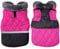 JoyDaog Fleece Collar Reversible Dog Coats for Small Dogs Waterproof Warm Puppy Jacket for Cold Winter,Dark Pink XS