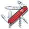 Victorinox Couteau de Poche Spartiate avec Demande Gravure sur Lame I Cadeau pour Hommes Femmes I pour Anniversaire I Suisse Personnalisé avec 12 Fonctions 1.3603 - Rouge translucide, 84x23x13mm