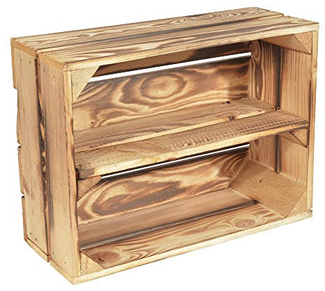 CHICCIE Gewürzregal Würzifix - Holzregal hell geflammt (Langes Regal)
