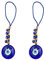 Mikqky 2 Stück Türkisch Blau Evil Eye Wandbehang, Amulett Dekoration Home Decor, Türkisch Blau Evil Eye Wandbehang Dekoration Schutz Segen Geschenk Glasperlenanhänger