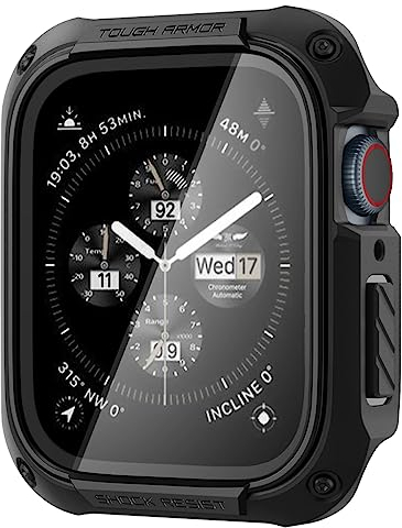 Spigen Cover Tough Armor Compatibile con Apple Watch Series per 9/8/7 (41mm) - Nero