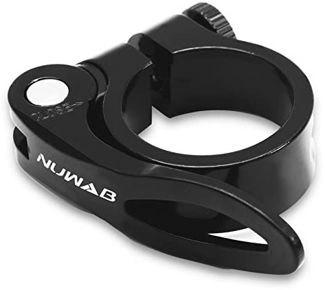 NUWAB Premium Bike Seat Post Clamp, Bike Quick Release Seatpost Collar with Aluminium Alloy, 31.8mm Bike Seat Clamp