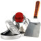 BBQter Burgerglocke Burgerhaube im Set mit Burgerpresse Bratenheber Schmelzglocke Grillhaube aus Edelstahl Zubehör Glocke für Cheeseburger Burger Wender Burger Presse Grillzubehör Grillset Grillen