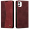 QLTYPRI Wallet Case for iPhone 12/12 Pro [6.1 Inch], Vintage Folio PU Leather Case with Card Slots Magnetic Closure Kickstand Flip Shockproof - Wine Red