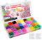 TSLBW Loom Bänder Set 2000+ Bunte Gummibänder in 32 Farben Drehbänder mit S-Clip für DIY-Armbänder zur Herstellung von handgefertigten Armbändern Freundschaftsarmband-Kit