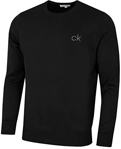 Calvin Klein Mens 2026 Durable Comfort Crew Neck Tour Golf Sweater