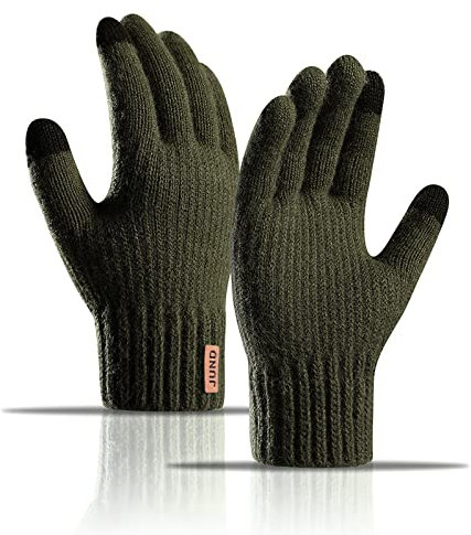 AYPOW Winter Warme Strickhandschuhe Unisex, Touchscreen Thermo-Fleece Gefütterte Handschuhe, Damen und Herren Outdoor-Sport Laufen Radfahren Wandern Fahren Arbeits handschuhe
