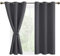 DWCN Vorhang Blickdicht mit Vorhang Raffhalter Verdunkelungsgardinen mit Ösen 2 Stücke Thermogardine, Blackout Curtain Verdunkelung Thermovorhang, Dunkelgrau,160x106cm(HxB)