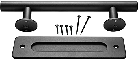Ersatz-Haltegriff für Gartenhäuser aus Metall, Eisen Pull Push Barn Türgriffe aus Holz mit Hardware-Zubehör (Size : Total Length 32cm)