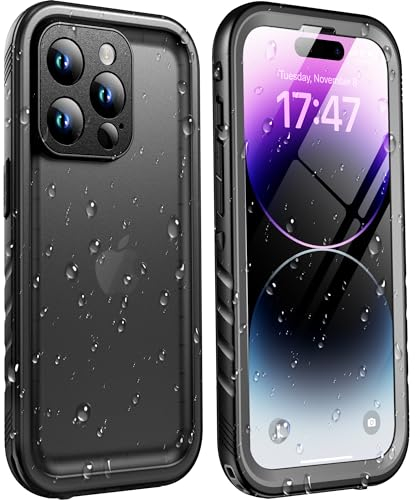 SPORTLINK für iPhone 14 Pro Hülle Wasserdicht - 360 Grad Outdoor Schutzhülle Panzerglas Displayschutz kameraschutz [9H HD] [IP68 Waterproof] [6FT Stoßfeste Hard Case] Ganzkörper Panzerhülle