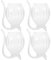 Port Sippers Sipping Cocktail Glasses 4pcs Creative Vampire with Built-in Straw 300ml Creative Clear Martini Drinking Cups for Cocktail Wine Juice Whiskey Home Bar Party Club Glassware