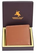 LONDON ALLEY Onex Wallet | RFID-geschützt | klassische Ledergeldbörse, Hellbraun, Zeitgenössisch
