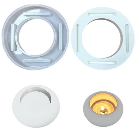 Silikonformen Gießformen, Silikonform Kerzenhalter, DIY Kombination Gießform Kerzenhalter, Gipsformen zum Gießen (Sockel-Rund Kerzenständer)