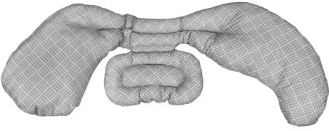 Boppy Modular Total Body Support, Komfortables Kissen, stützt den Körper, fördert die Seitenlage, 3 Teile für jeden Bedarf, maschinenwaschbar, grau