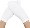 Lusofie Baumwollhandschuhe Weiß Kurze Kleiderhandschuhe Formelle Weiße Handschuhe Herren mit Druckknopfmanschetten Mime Kostüm Cosplay Golf Handschuhe Männer für Kunsthandhabung Smokinghandschuhe