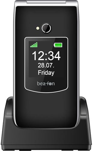 beafon, SL605 LTE 4G, Silverline, Klapphandy, Seniorenhandy mit SOS Notruftaste, Handy, Tastenhandy, iP54, Farbinnendisplay 2,4 (6,09cm) / Farbaußendisplay 1,44 (3,65cm)