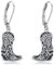 Western-Cowgirl-Stiefel-Ohrringe Sterlingsilber West-Cowgirl-Cowboy-Texas-Ohrhänger Western-Stil Schmuck Geschenke für Frauen und Mädchen