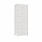 CAIYUN Kommode Schmal, Schubladenschrank, Aufbewahrungsschrank mit 5 Schubladen aus Stoff, Hoch und Schmale Holztop Komodenschrank Sideboard Möbel für Schlafzimmer/Wohnzimmer/Flur/Kinderzimmer,Weiß