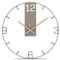 Cander Berlin BIONA XXL Wanduhr lautlos 50 cm Metall Holzzeiger ohne Tickgeräusche groß modern warmgrau Wohnzimmer Küche Vintage