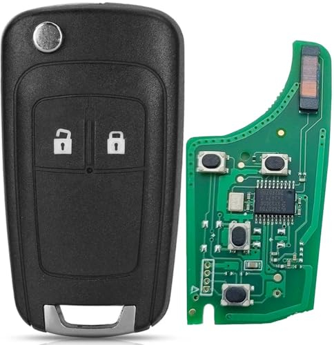 2 tasti PCF7937E Guscio Chiave auto a distanza Controllo remoto telecomando radiocomando portachiavi per 433mhz ID46 PCF7941 Chip per Opel Adam Astra J Zafira C Mokka Insignia