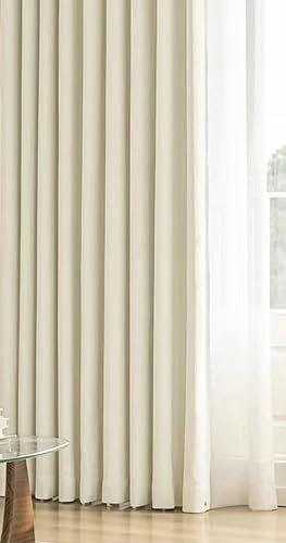 Vorhänge Blickdicht 2 Stück, Vorhang Gardine Verdunkelnd Ösen Einfarbig Vorhang B 107 x H 160 cm Moderne Vorhänge Schlafzimmer, Weiß