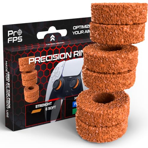 ProFPS Precision Rings - 6 Anelli, Morbido - Accessori Gaming per Controller PS5 / Controller PS4, Joystick Xbox - PlayStation 5, PS5 Console, PS4 Pro Gadget - Migliora la Precisione e Controllo