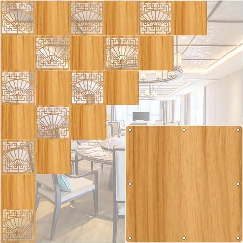 HAILM 10pcs, DIY Raumtrenner Hängend PVC-Hängeplatten, 5 mm/0,2 Zoll Raumtrenner Vorhang Für Wohnzimmer Schlafzimmer Heimdekoration (11,4X11,4)