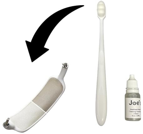 JoesGEcom Hergestellt für Apple AirPods Max verfärbte, schmutzige Kopfband-Kopfhörer, Netzgewebe, Aufhellungslösung, 10 ml + Bürstenreinigungsset
