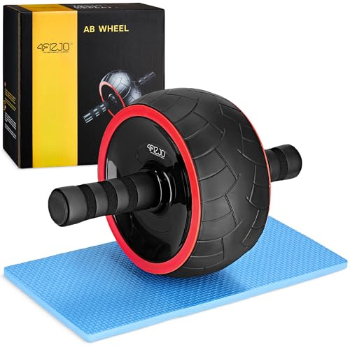 4FIZJO Bauchroller, Bauchtrainer Ab Roller, Bewegungsrad Ab Wheel PRO, Bauchmuskeltraining für Männer und Frauen, Heimtraining & Fitness, Fitnessgerät,