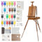 MEEDEN Acrylic Painting Kit with French Easel, 24 Colors Acrylic Paint Set, 10 Pcs Paint Brush Set, Canvas Set & Acrylic Art Supplies, Great Painting Set Gift for Beginners & Artists
