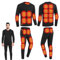 Ventouse Thermounterwäsche Herren USB Elektrisch Beheizte: Beheizbare Unterwäsche Funktionsunterwäsche Unisex 18 Heizzonen 3 Temperaturregelung für den Winter Skifahren und Sport (Schwarz (Anzug), M)
