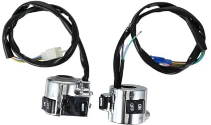 2 Piezas cambiar cambio accesorios de soporte del manillar interruptor de luz antiniebla interruptores scooter motoazadas Faro manillar de aleación de aluminio Silver ULTECHNOVO