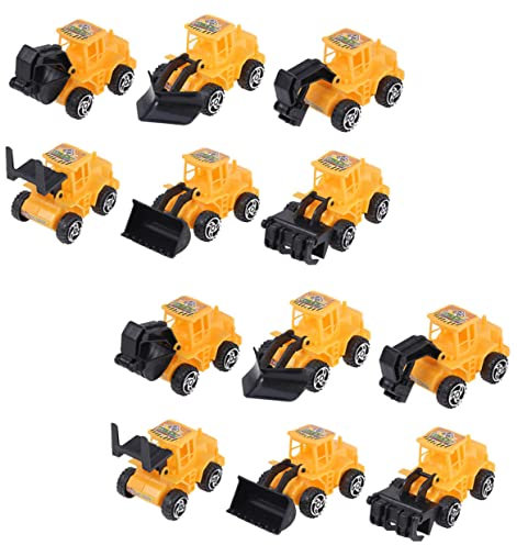 JOINPAYA Jouets Pelleteuses pour Enfants 30 Pièces De Décorations De Gâteaux en Forme De Véhicules De Chantier Mini-Pelle Fournitures De Fête Danniversaire